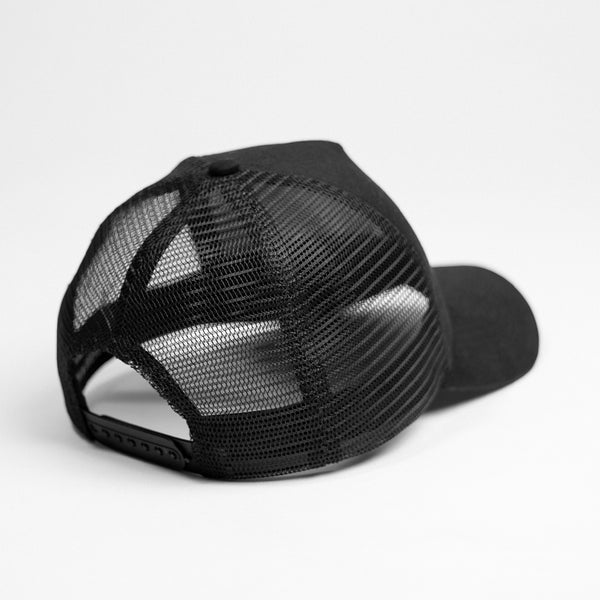 Cross Mesh Hat - Black/Black